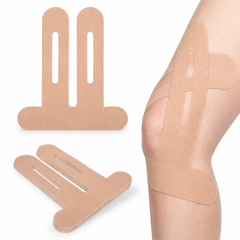 KneeWrap™ Pre-Cut Knee Kinesiology Tape — Stretchy Support Strips