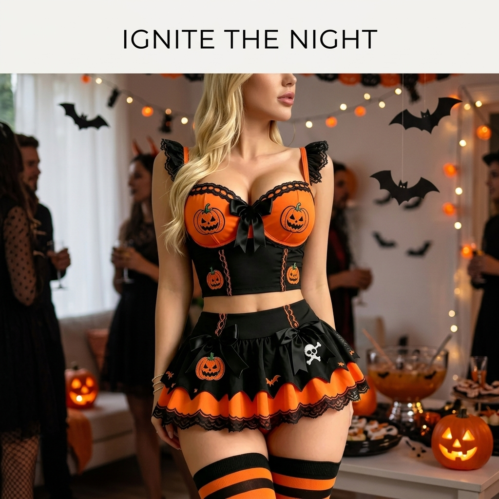 CovenGlow™ Pumpkin Witch Costume Set — Ready For Halloween Night
