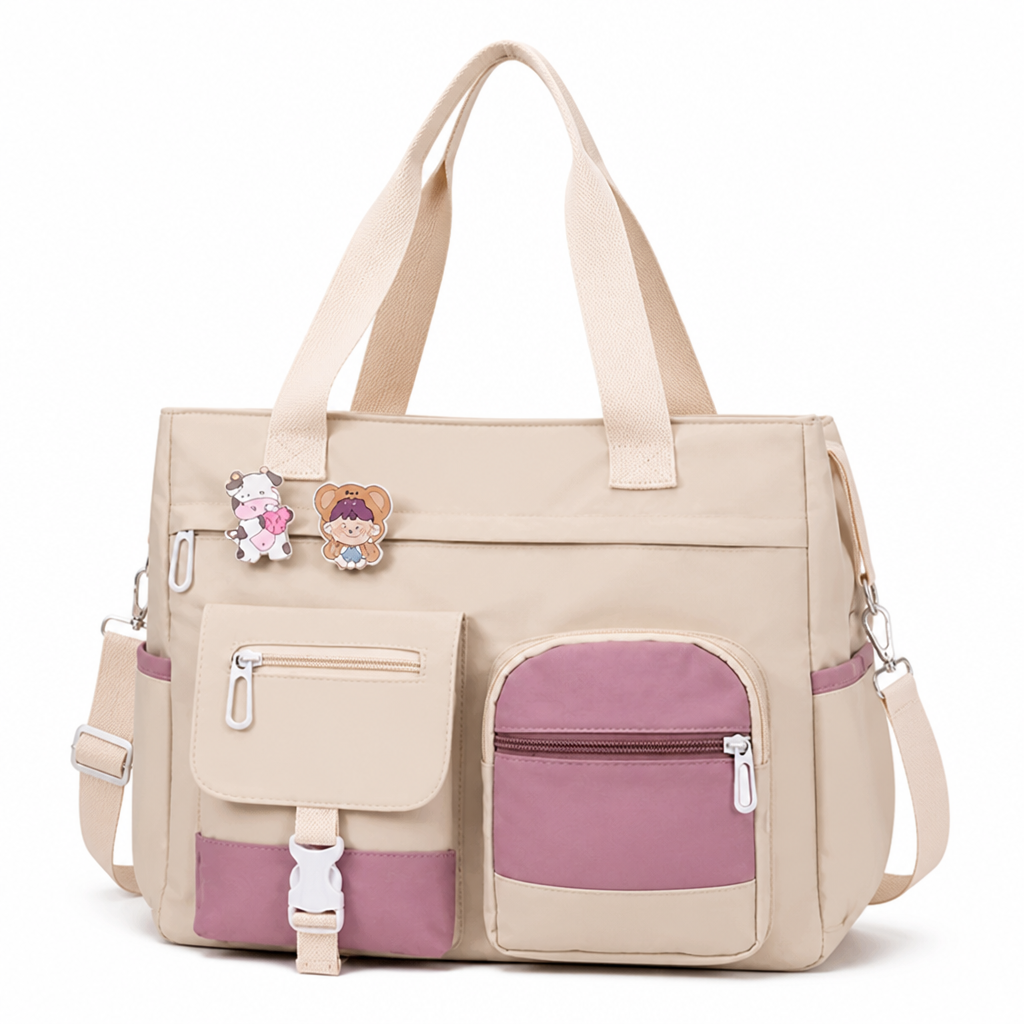 Carryne™ Vintage Multi-Pocket Tote Bag — Laptop-Ready Everyday Carry