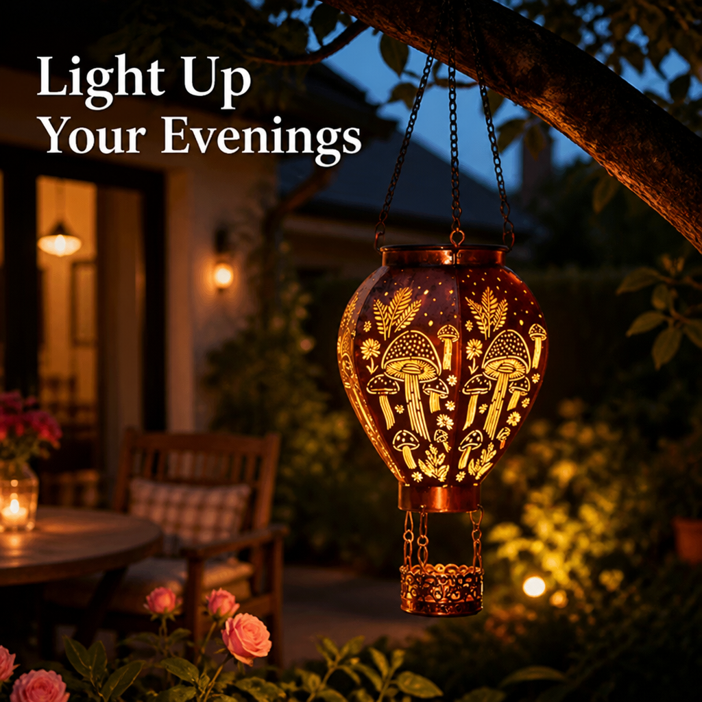 EmberLoft™ Solar Hanging Lantern — Warm Glow For Evenings