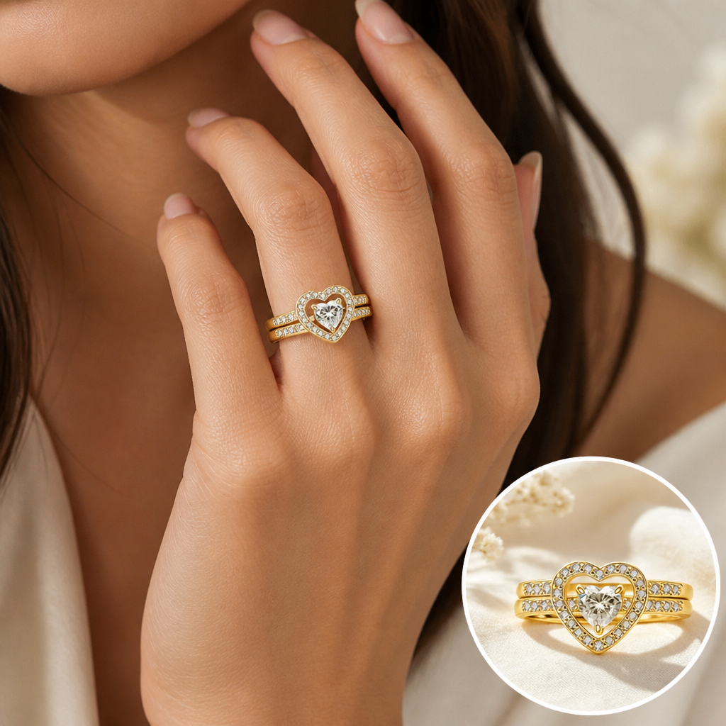 HeartCharm™ — Sparkling Heart Crystal Ring