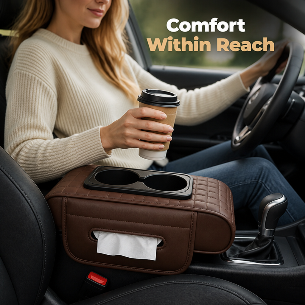 ConsoleNest™ Car Console Organizer — Keep Drinks And Tissues Close