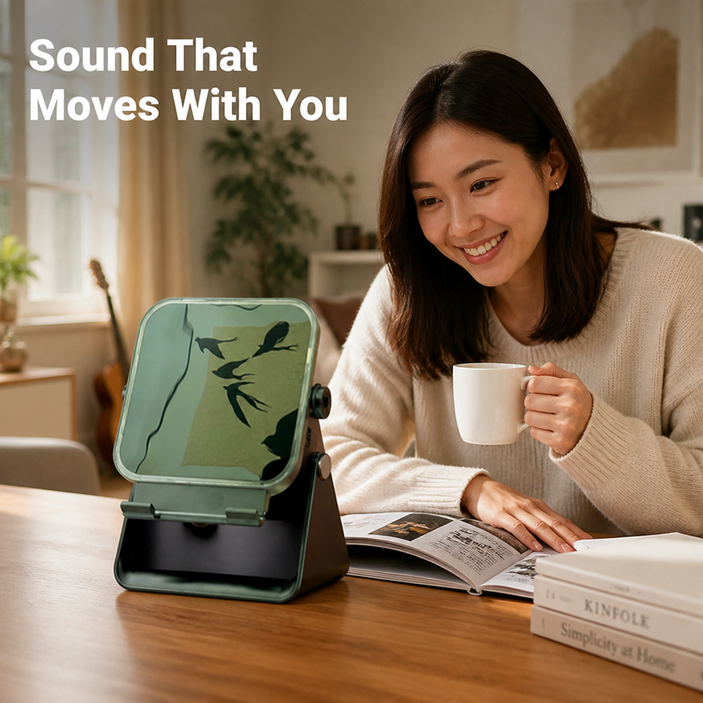 SoundCradle™ 5-in-1 Induction Speaker Phone Stand — Louder Sound, No Pairing