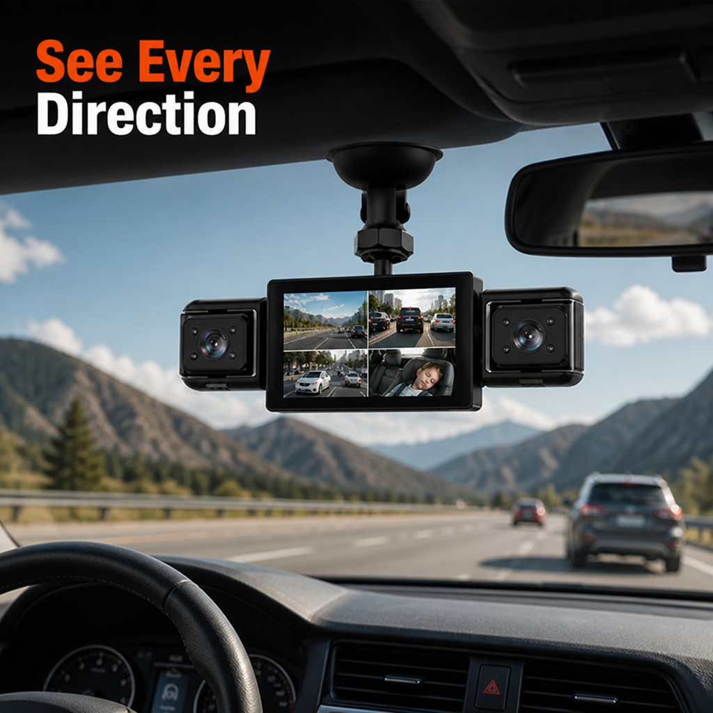 OmniLens™ 4-Lens Dash Cam