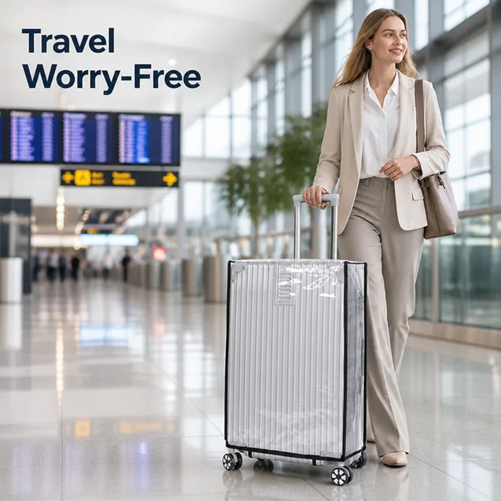 TravelShell clear suitcase cover
