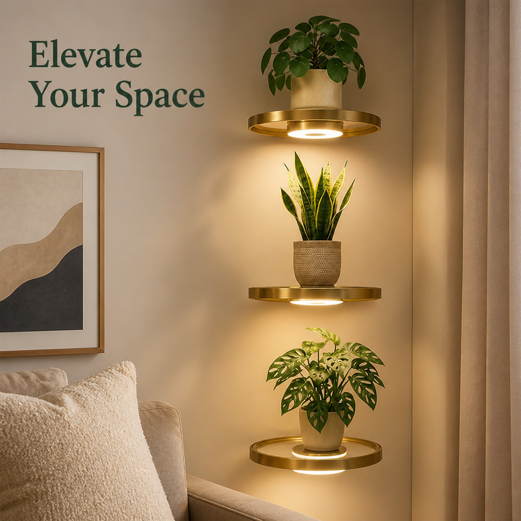 GlowNest™ - Floating LED Plant Shelf