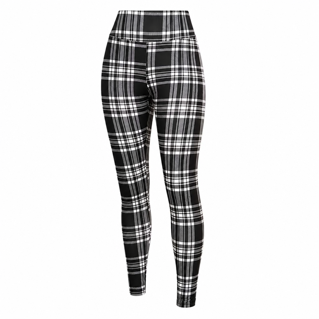 Cozelle™ Fleece-Lined Plaid Thermal Leggings — Warm Winter Shape