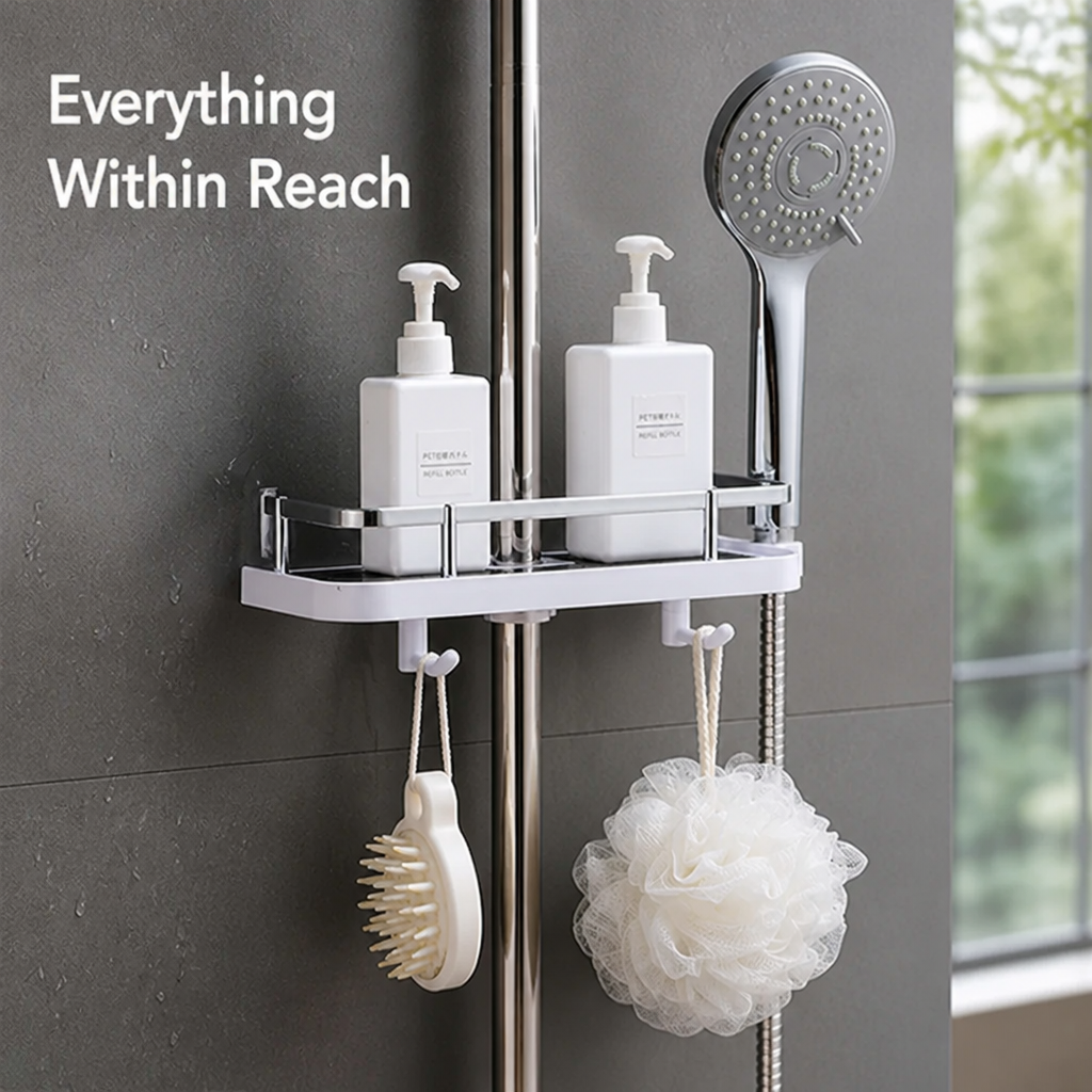 Showerra™ — Spacious Shower Organizer for a Cleaner, Clutter-Free Space