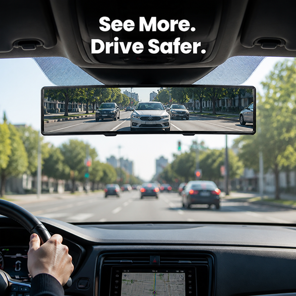 Panoriva™ Wide-Angle Rearview Mirror — See More of the Road