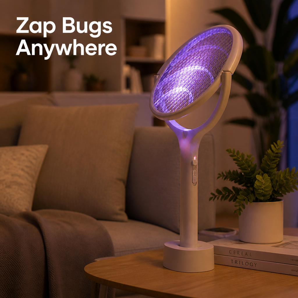 ZapReach™ Electric Bug Zapper Racket — Reach Bugs Anywhere