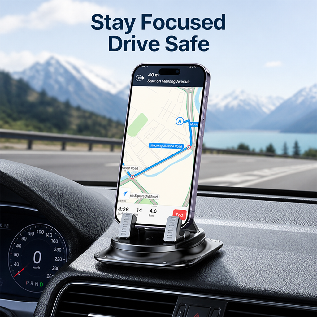 DashDock™ Car Phone Mount — Non-Slip 360° Dashboard Holder