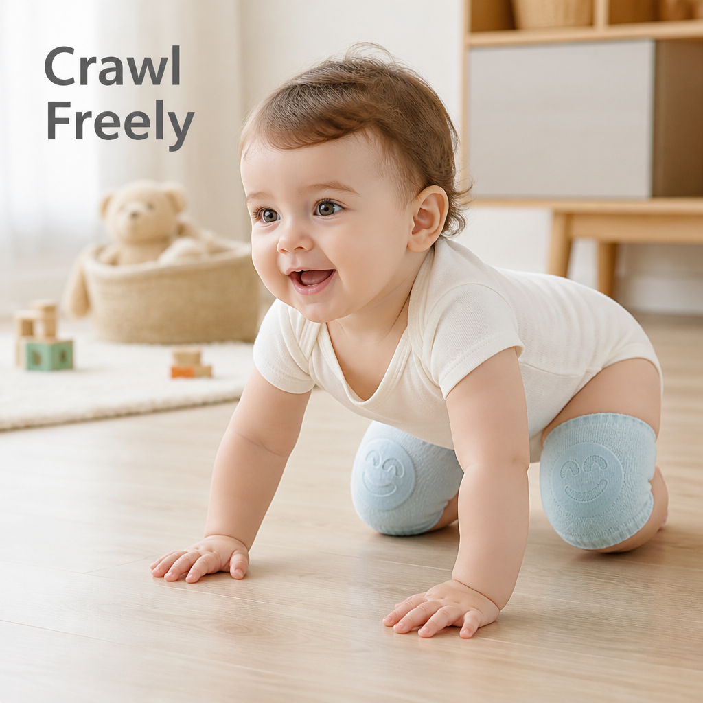 CrawlCloud™ Baby Knee Guards — Cushioned Crawling Comfort