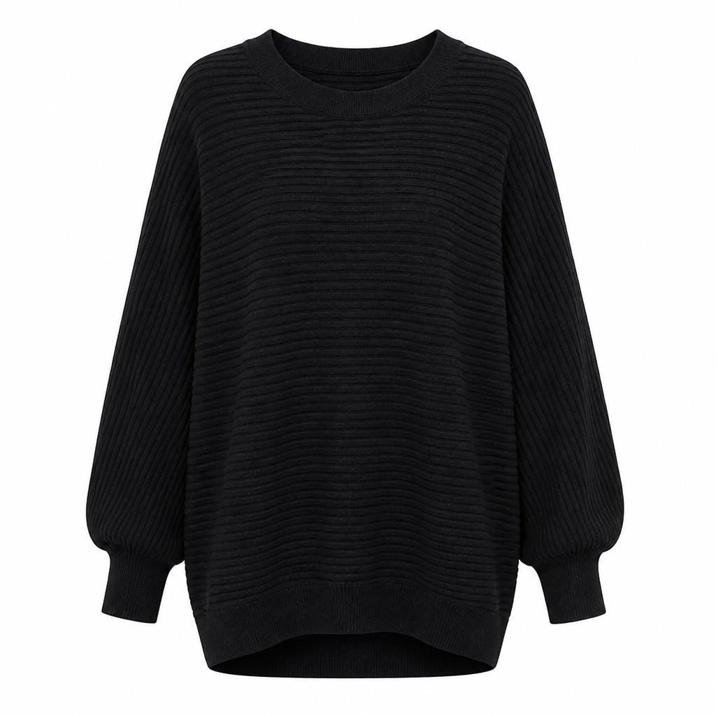 Wrenna™ Women's Oversized Ribbed Knit Sweater — Cozy Fall Pullover