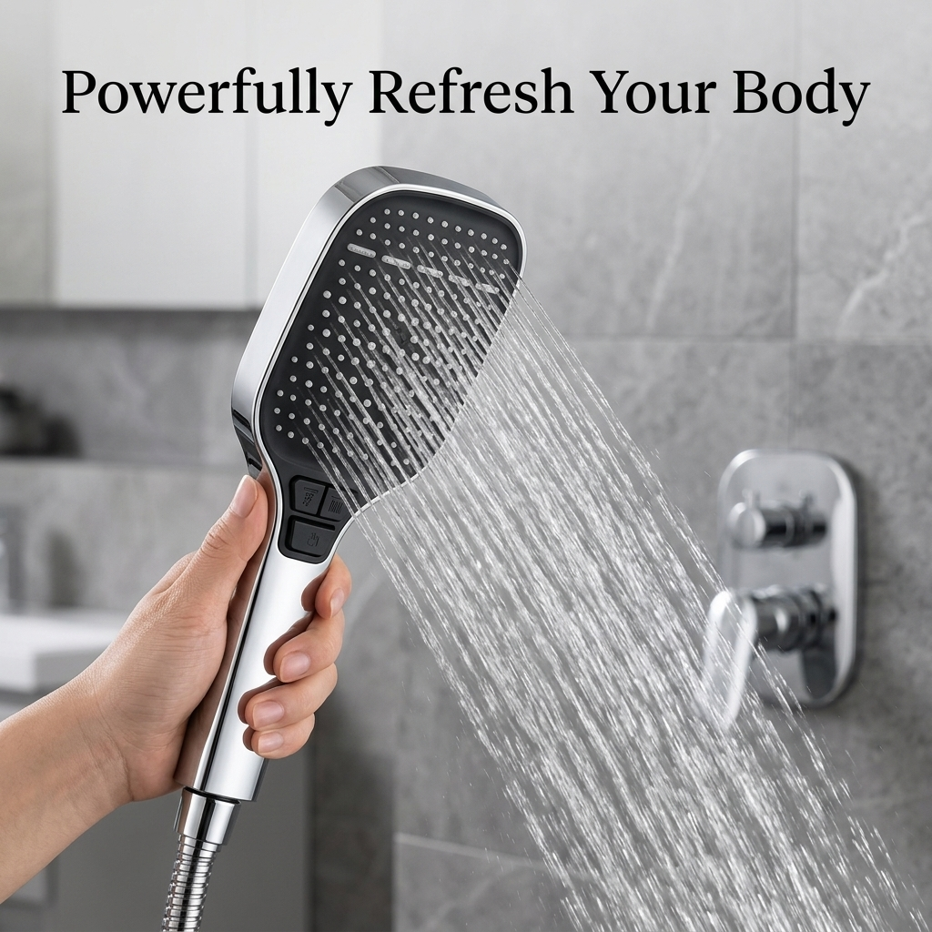 AquaReach™ — High-Pressure Shower Brush