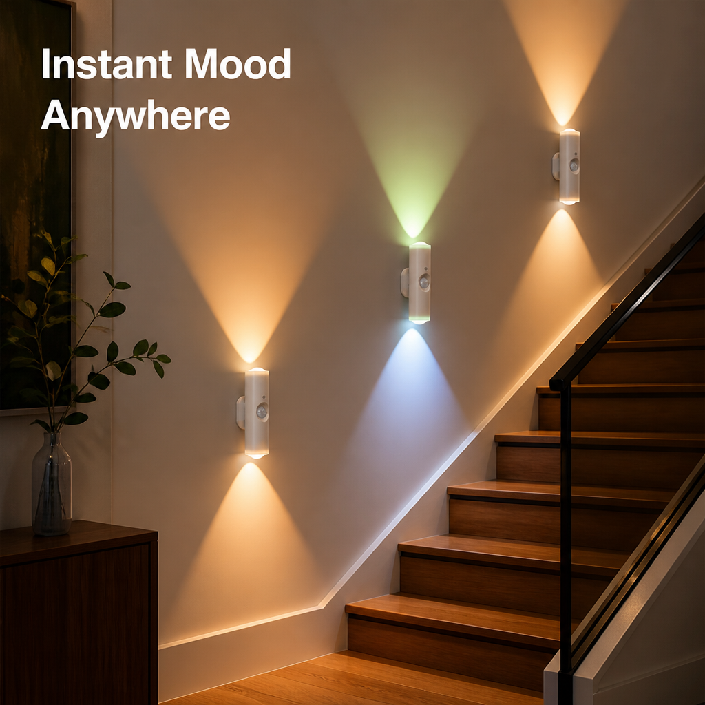 StepBeacon™ Magnetic Motion Sensor Wall Light — Hands-Free Glow
