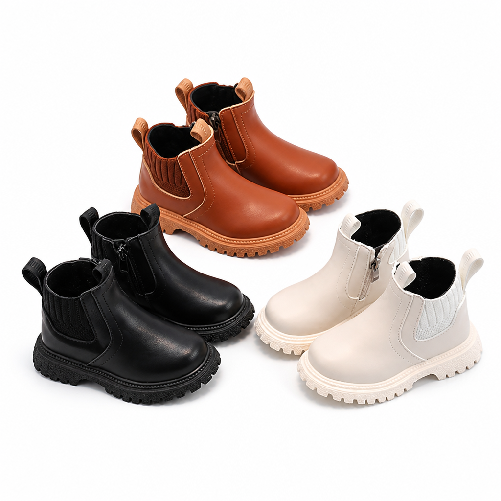 Pippatread™ Kids Fleece-Lined Ankle Boots — Warm, Steady Steps