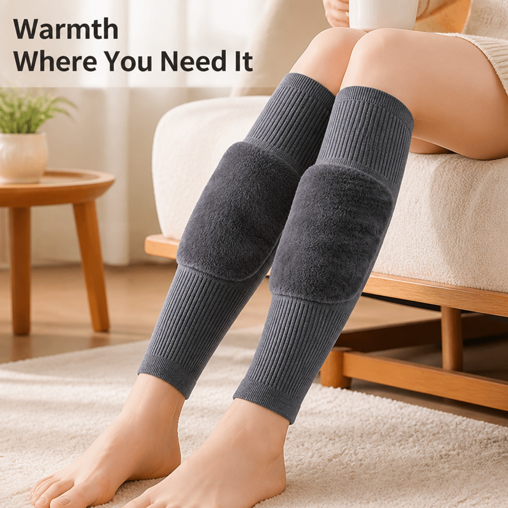 KneeHearth™ Plush Knee Warmers — Cozy All-Day Warmth