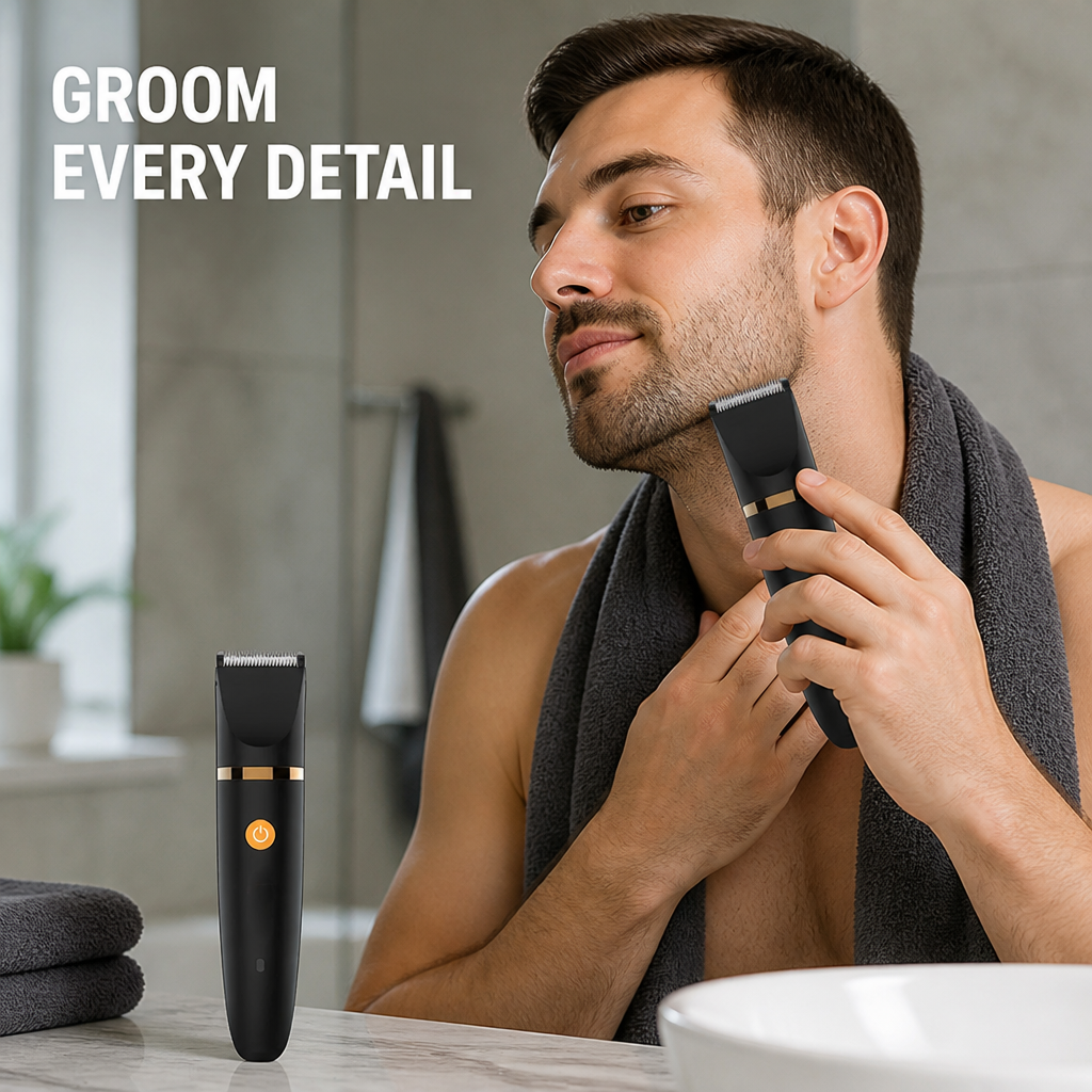 GroomVolt™ Waterproof Body Trimmer Set — Easy Everyday Grooming