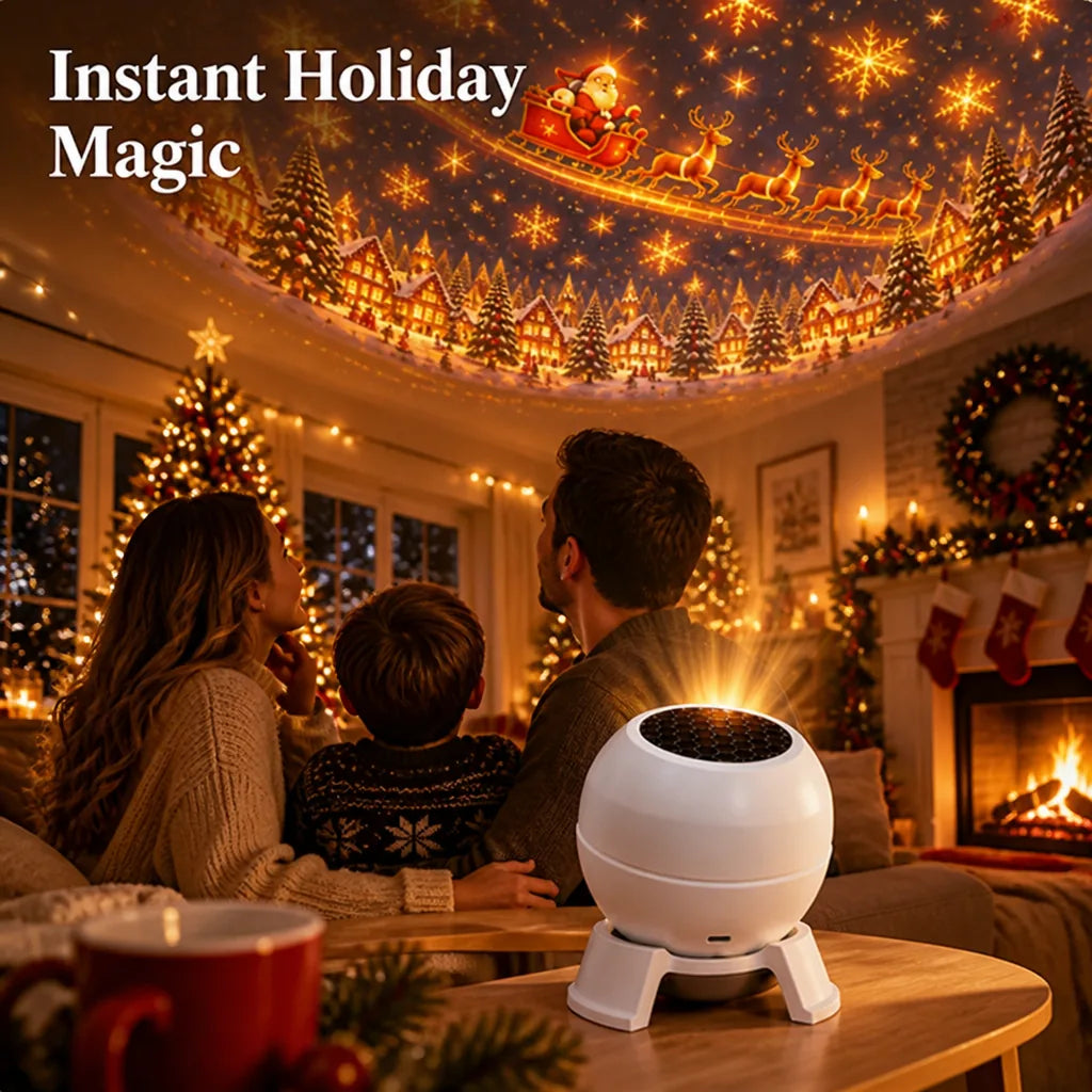 SnowCanopy™ Christmas Village Ceiling Projector — Cozy Holiday Glow