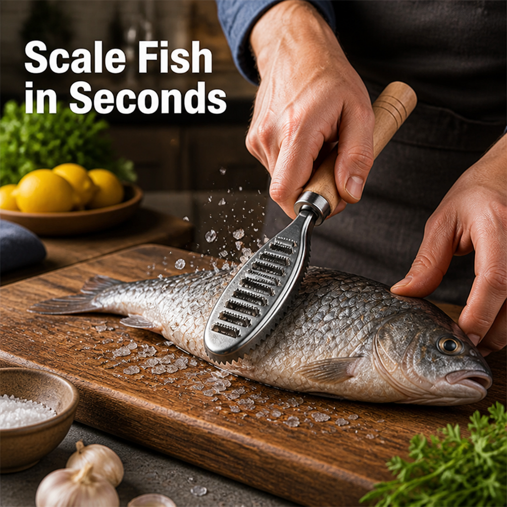 FishScale™ — Easy Fish Scaling & Cleaning Tool