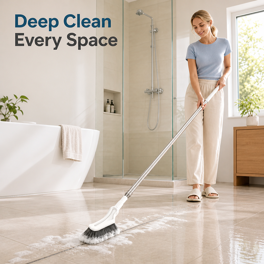 CornerCrest™ Extendable Scrub Brush — Reach High Corners
