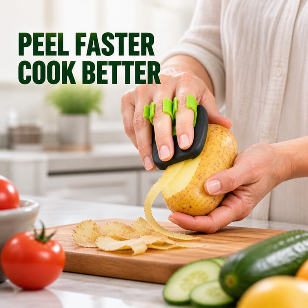 PeelPals™ Finger Peeler — Peel Veggies With Better Grip