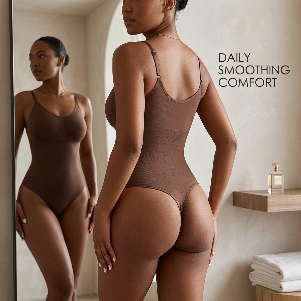 Velvine™ Seamless Thong Bodysuit — Smooth Shaping Comfort