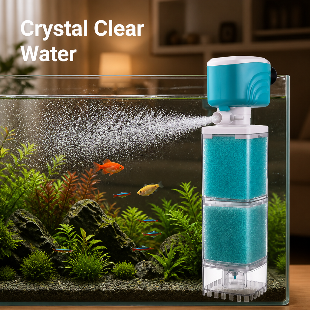 ClearFin™ Aquarium Filter & Oxygen Pump