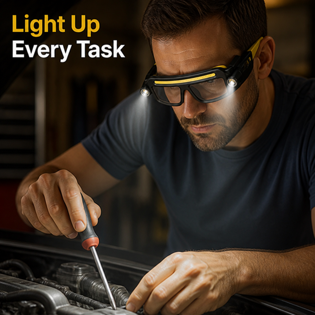 BeamSpecs™ LED Headlamp Glasses — Hands-Free Bright Light