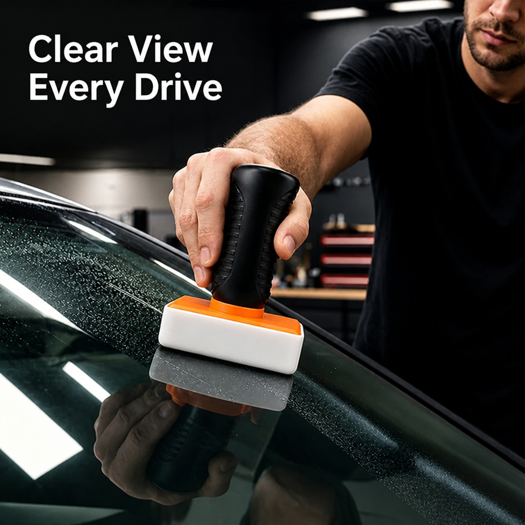 CrystalWipe™ — Car Glass Cleaning Scrubber