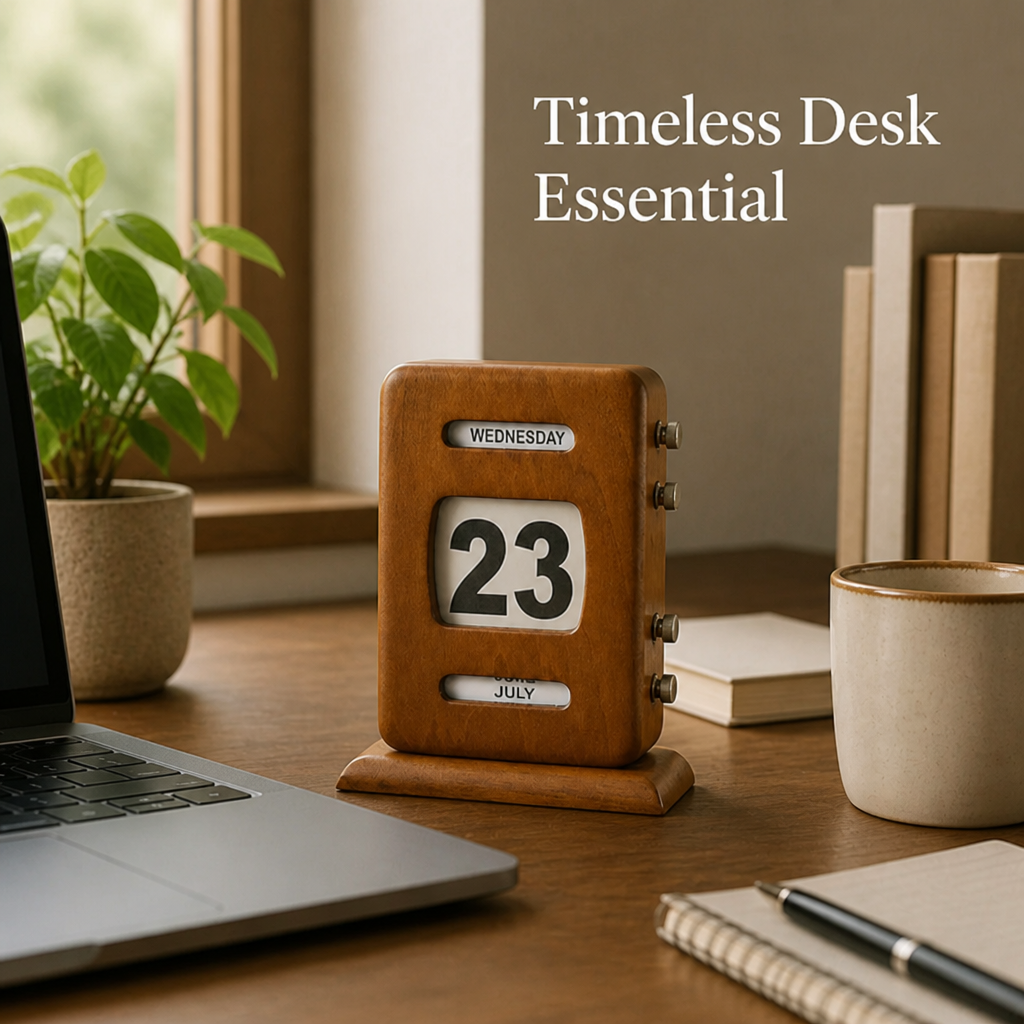 DayFlip™ Wooden Perpetual Desk Calendar — Keep Track Of Dates