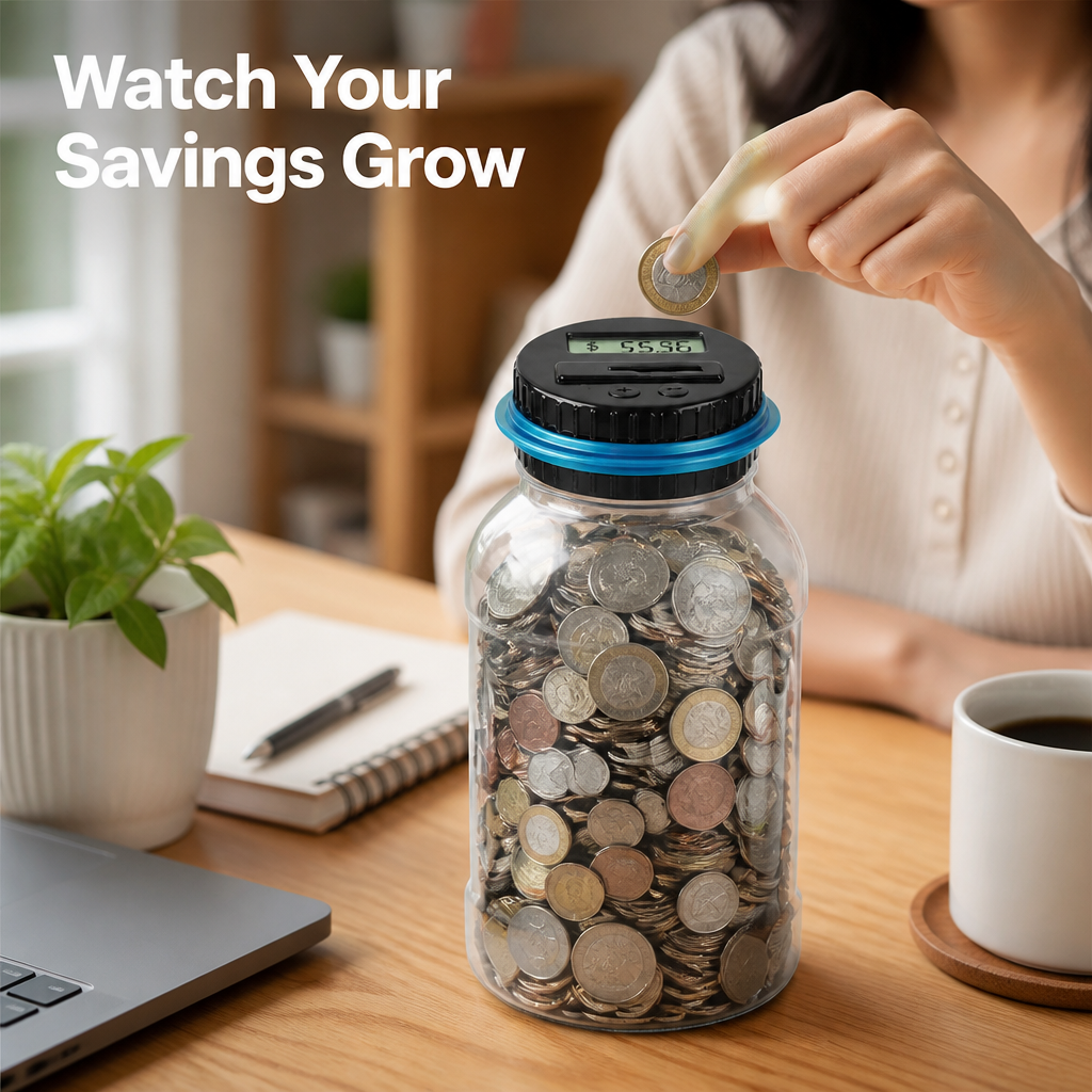 CoinCount™ — Digital Coin Counting Jar