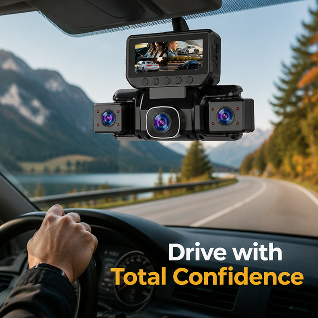 RoadSentry™ 3-Lens 360° Dash Cam