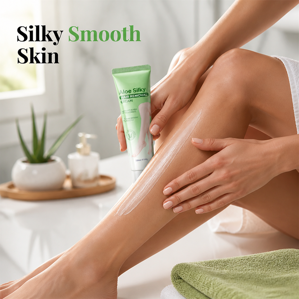 AloeGlow™ — Gentle Hair Removal & Skin Care Cream