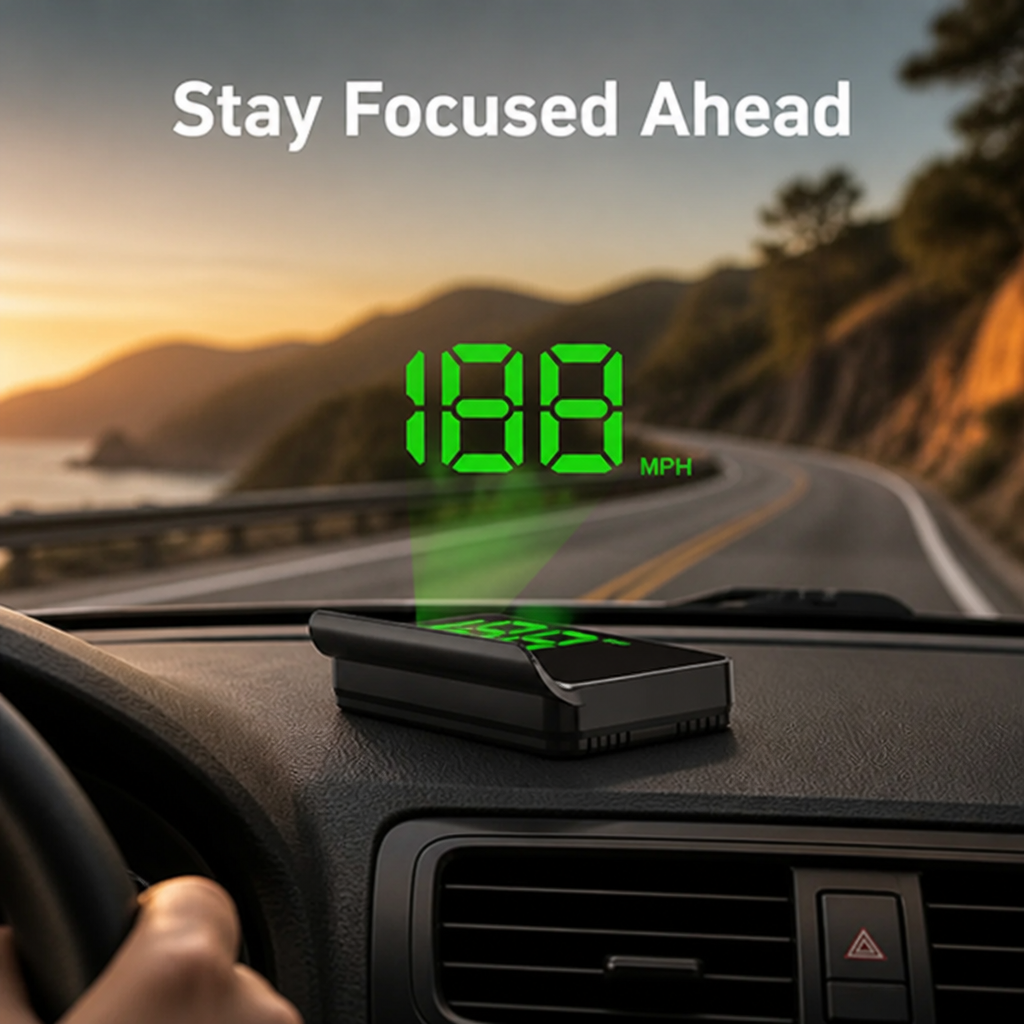 RoadView™ GPS Head-Up Speed Display — Plug & Play HUD