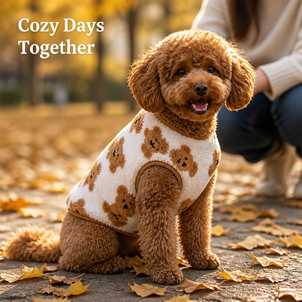 Teddypaw™ Plush Fleece Pet Vest — Cozy Pullover for Dogs & Cats