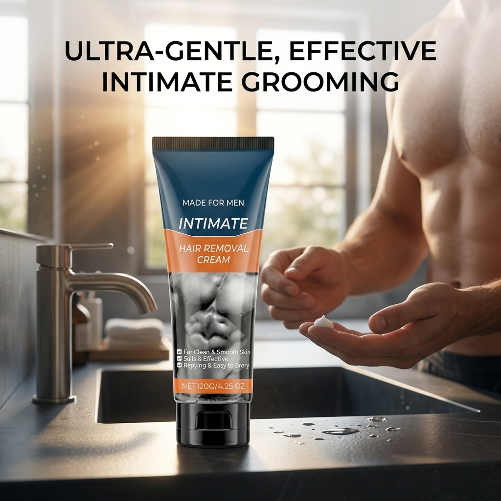 SmoothHaven™ Men's Intimate Hair Removal Cream — Gentle Grooming