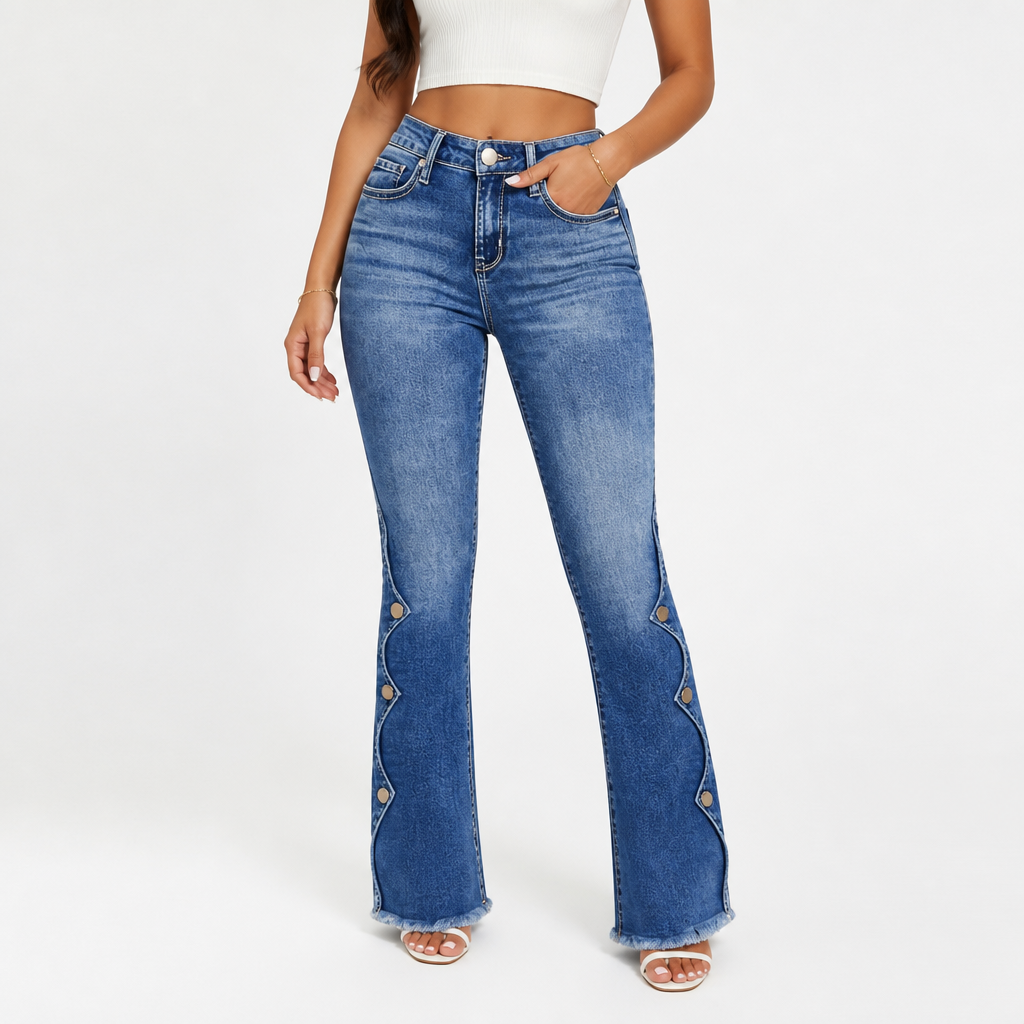Rosalind™ High-Waist Flare Jeans — Curve-Flattering Everyday Denim