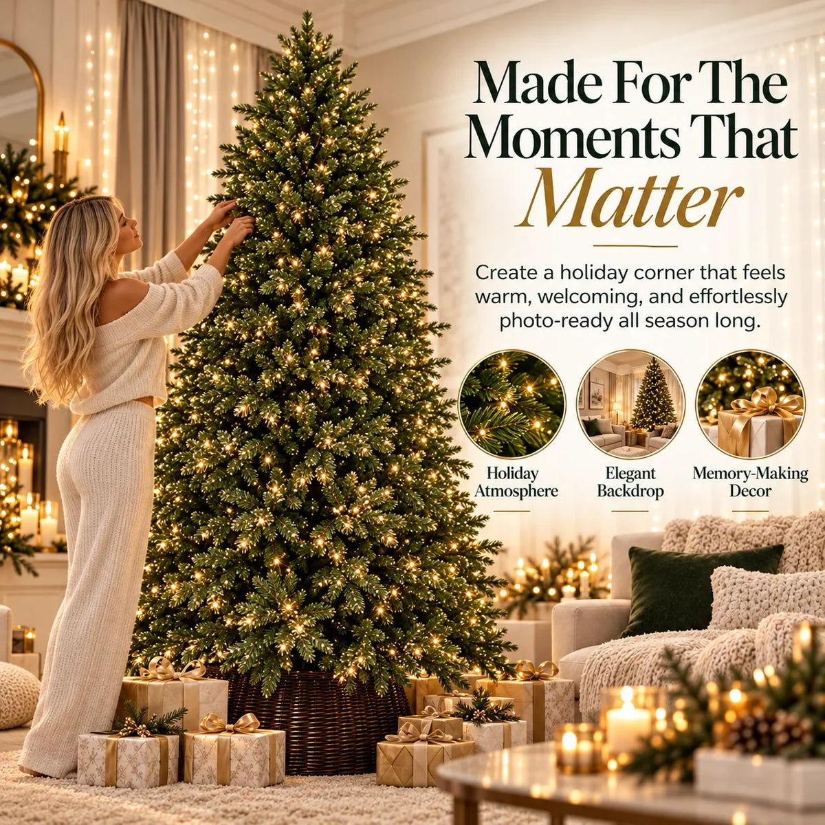 Yulewisp™ LED Christmas String Lights — Cozy Holiday Twinkle