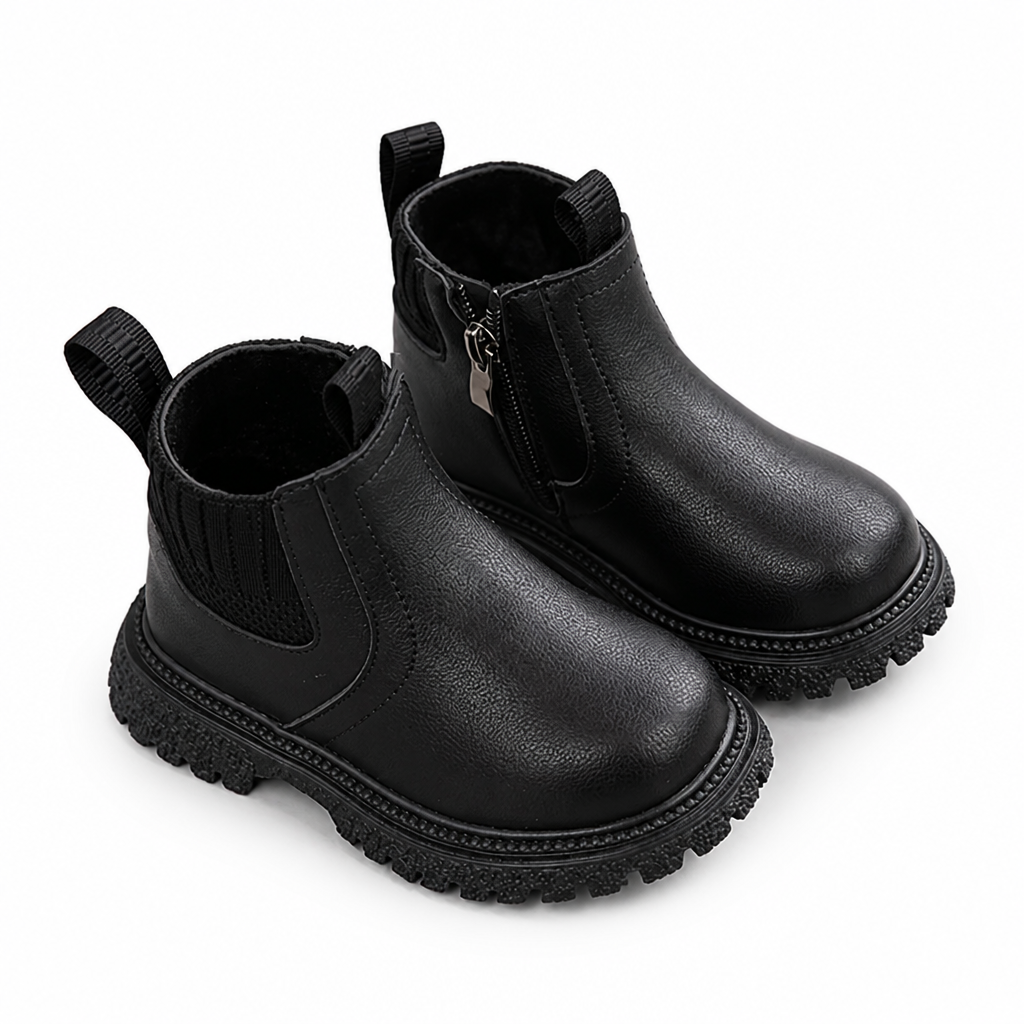 Pippatread™ Kids Fleece-Lined Ankle Boots — Warm, Steady Steps