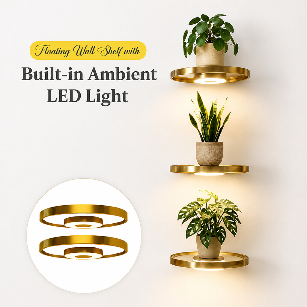 GlowNest™ - Floating LED Plant Shelf