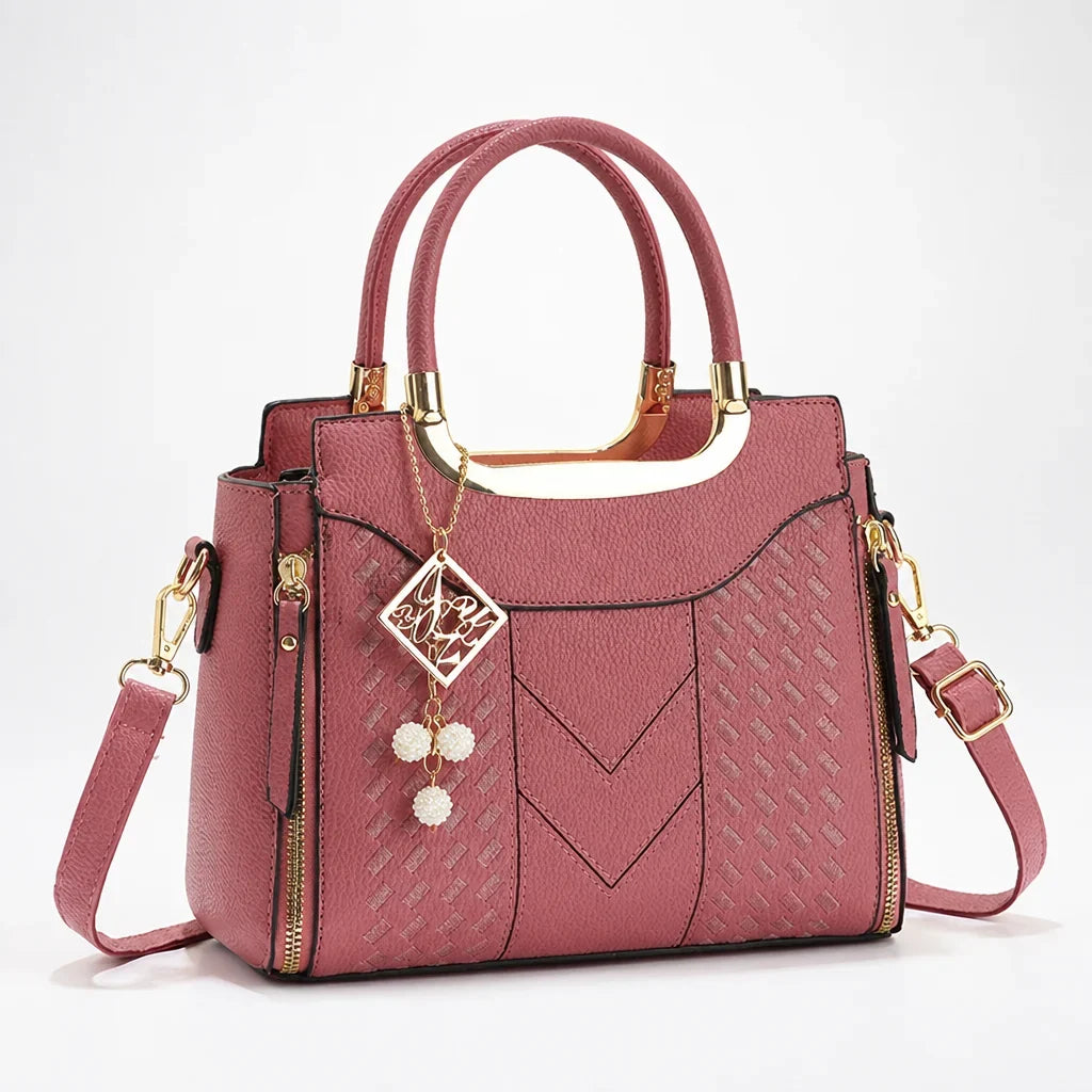 Marisol™ V-Stitch Top-Handle Satchel — Polished Everyday Organizer