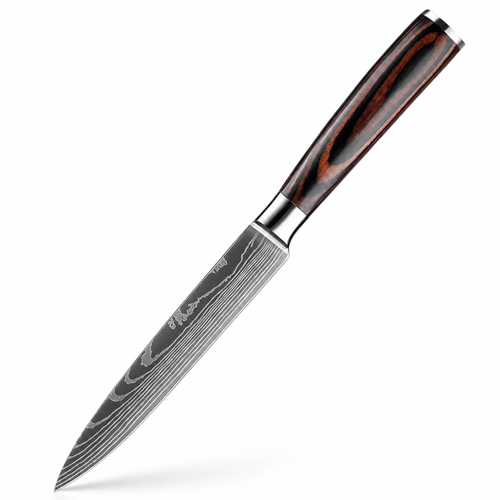 Kaizora™ 9-Piece Damascus-Pattern Knife Set — Sharp, Precise Slicing