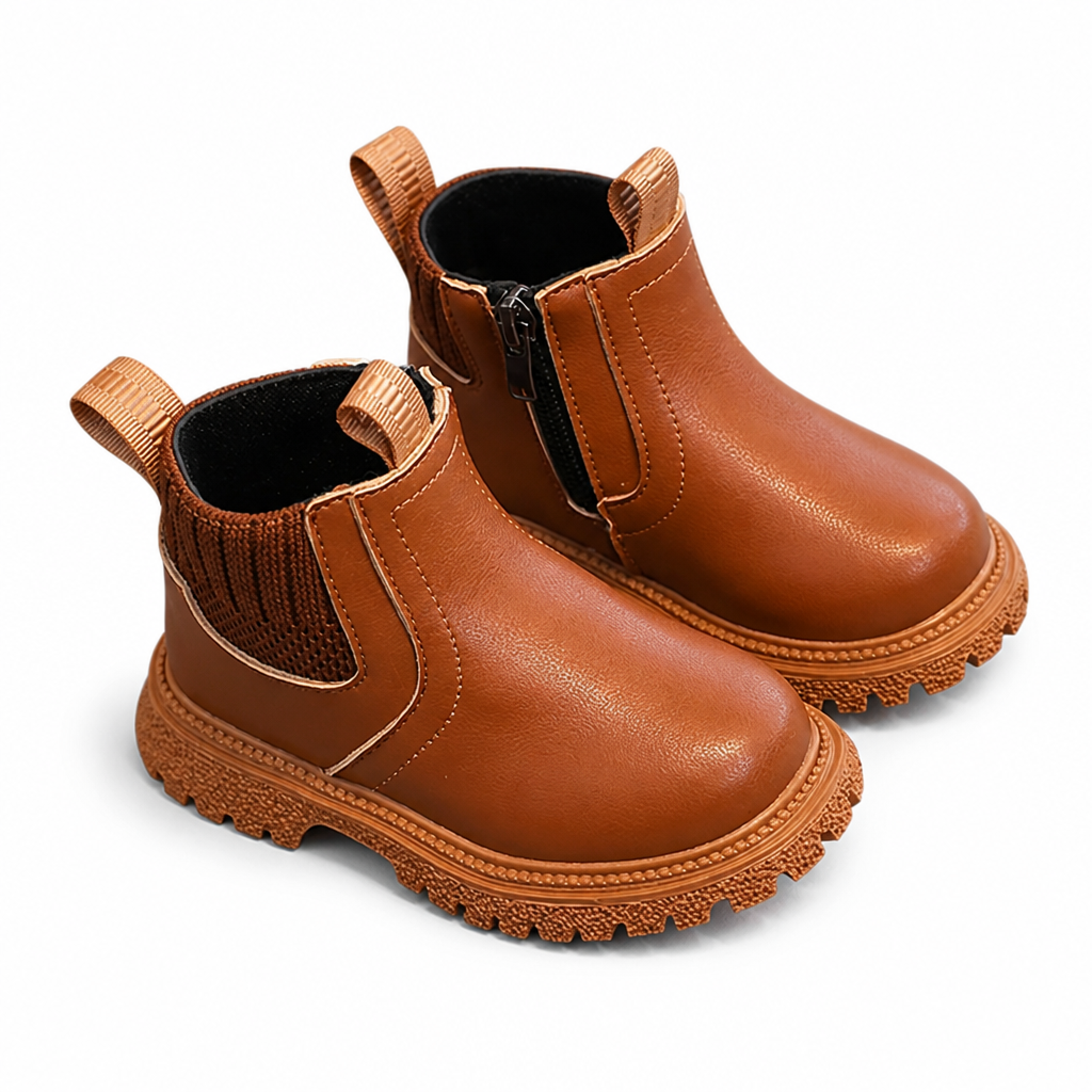 Pippatread™ Kids Fleece-Lined Ankle Boots — Warm, Steady Steps