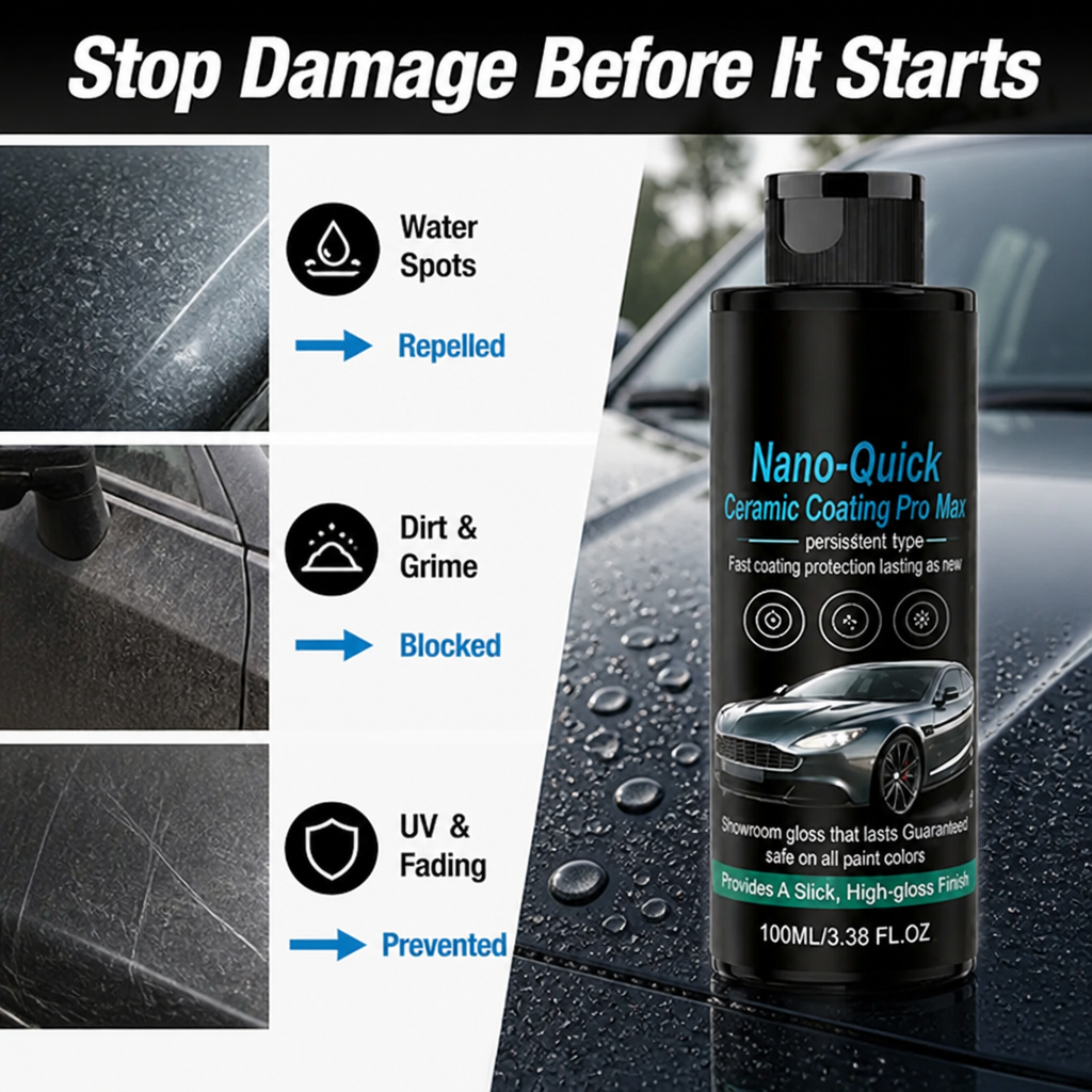 LusterShield™ Ceramic Coating Spray — Glossy Water-Repellent Shine
