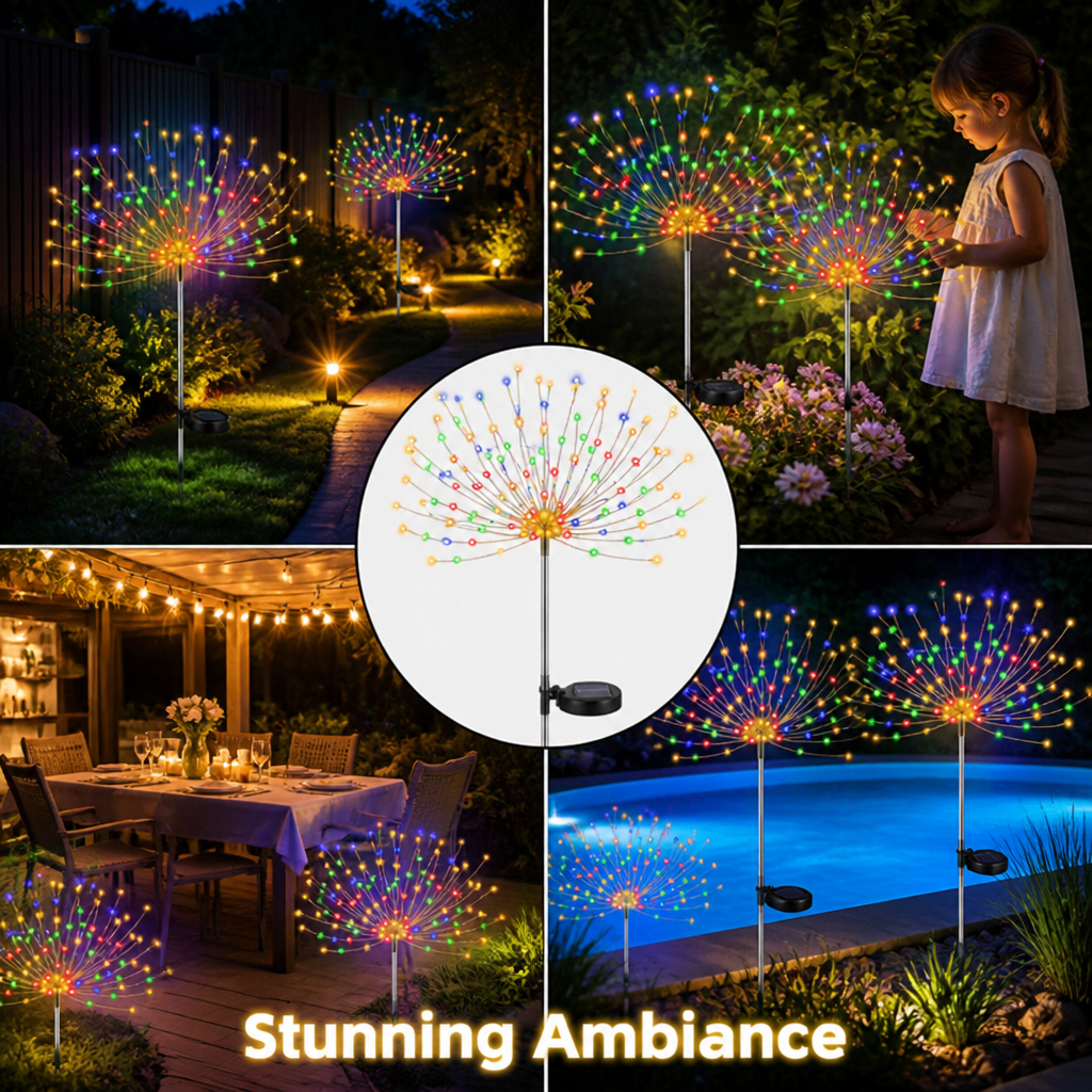 Glimmerfield™ Solar Firework Garden Lights — Sparkling Night Glow