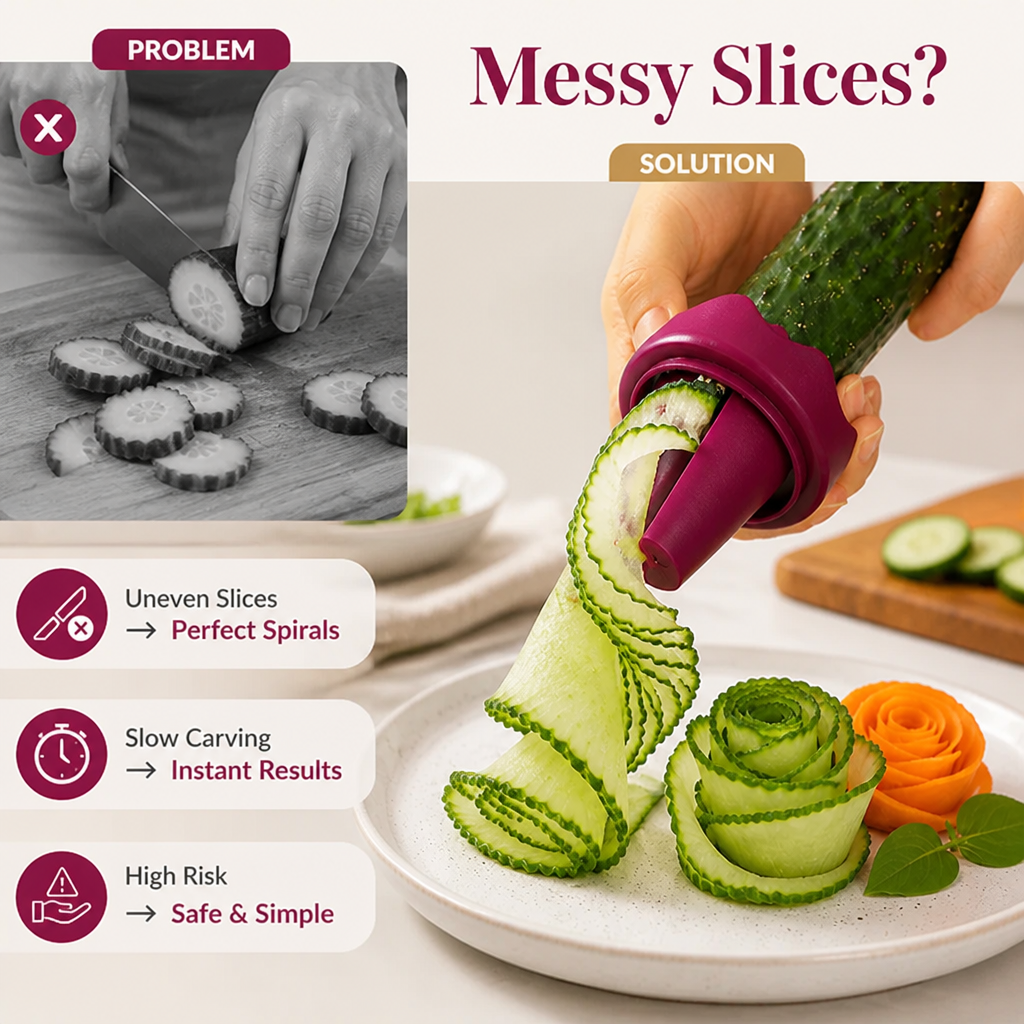 VeggieTwist™ — Beautiful Slices Made Easy