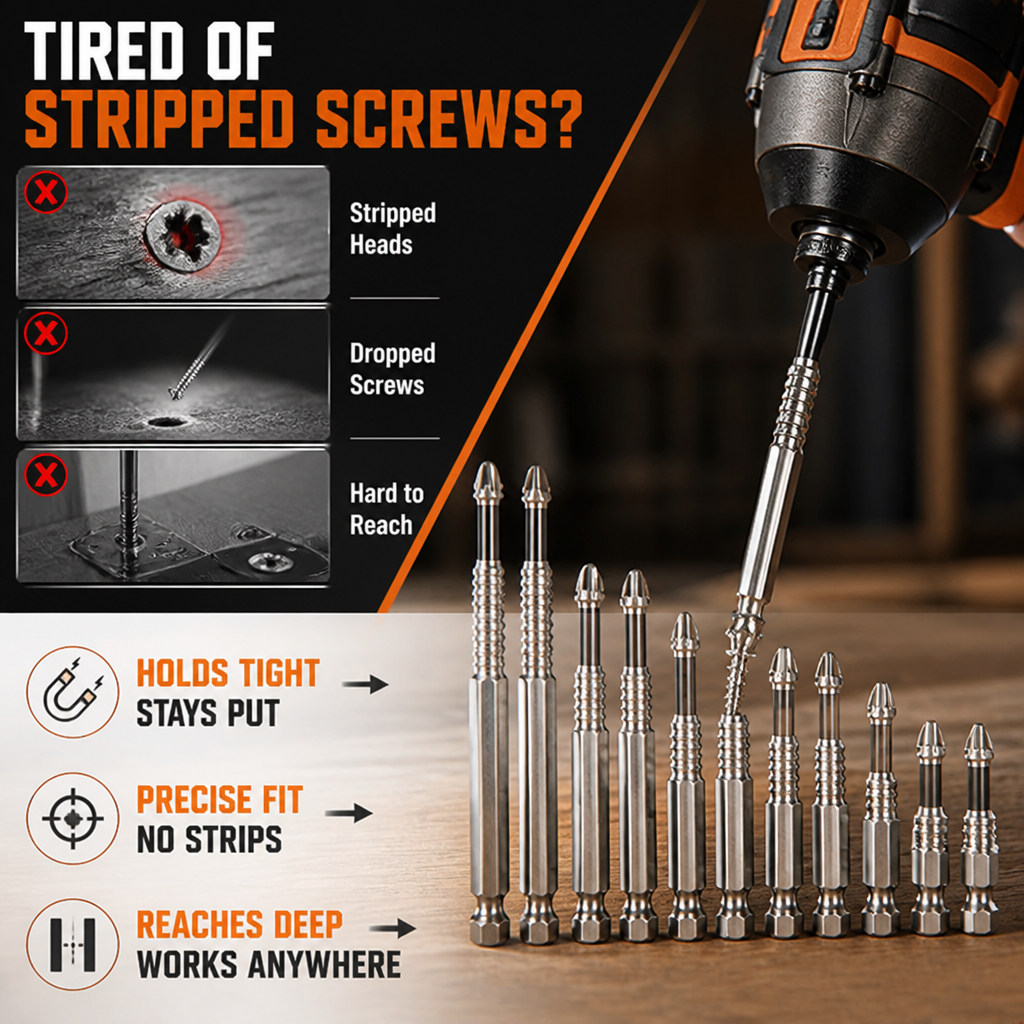 TorqLatch™ 12-Piece Magnetic Impact Bit Set