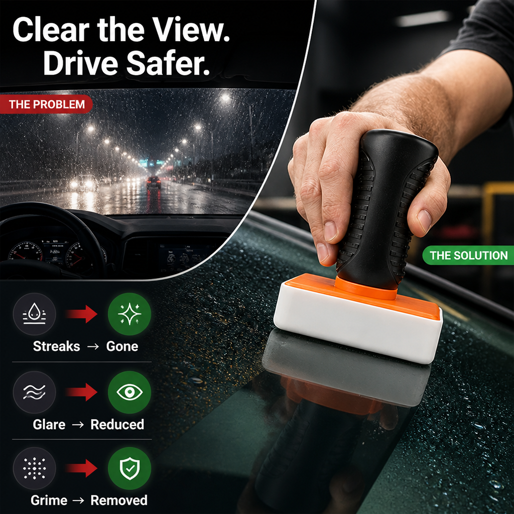 CrystalWipe™ — Car Glass Cleaning Scrubber