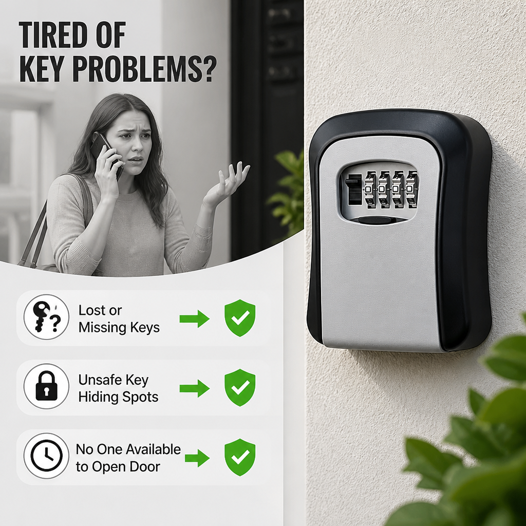 KeyVault™ — Secure Wall-Mounted Key Box
